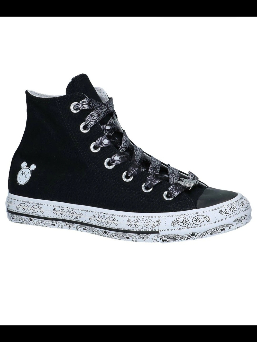 Converse Milley Cyres Black Check Taylor Star Bandana High Top Sneakers